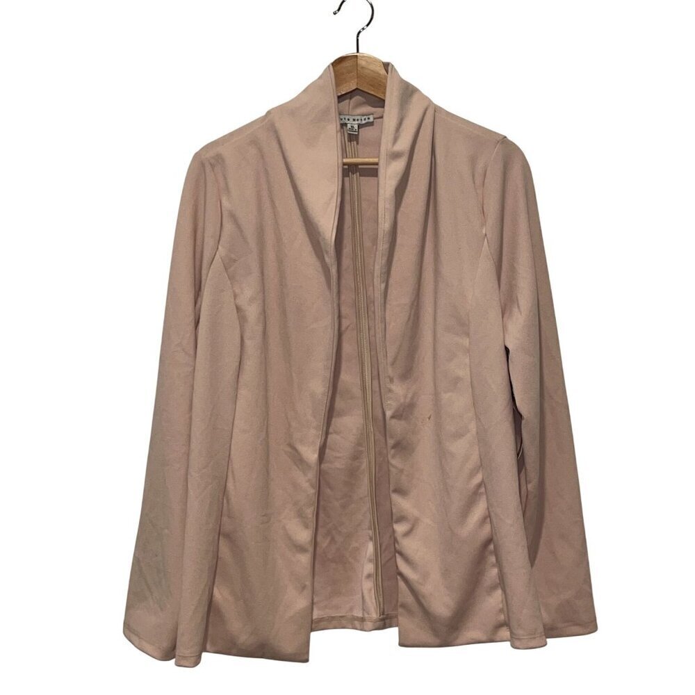 NWT Haute Monde Light Pink Open Front Blazer Jacket Women's Size XL